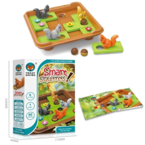 Montessori Preschool Kids Toys Plastic Crazy Squirrel Nuts Madly Board Game Early Educational