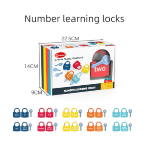 Montessori Number Learning Locks Baby toys Children alphanumeric unlock teaching sensory game early educational toys for kids