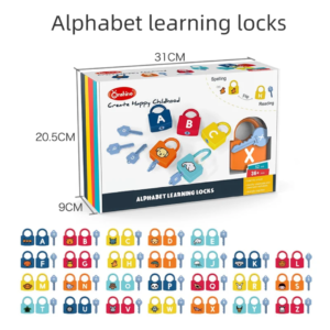 Montessori Alphabet Learning Locks Baby toys Children alphanumeric unlock teaching sensory game early educational toys for kids