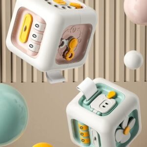 Montessori 6 IN 1 Busy Cube Sensory Toys Activity Cube Motor Skills Toys Early Educational Baby Learning Travel