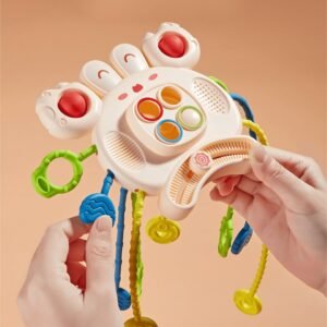 Montessori Sensory Development Baby Toys Pull String Finger Grasp Training Teething BPA Free Early Learning Education Toys